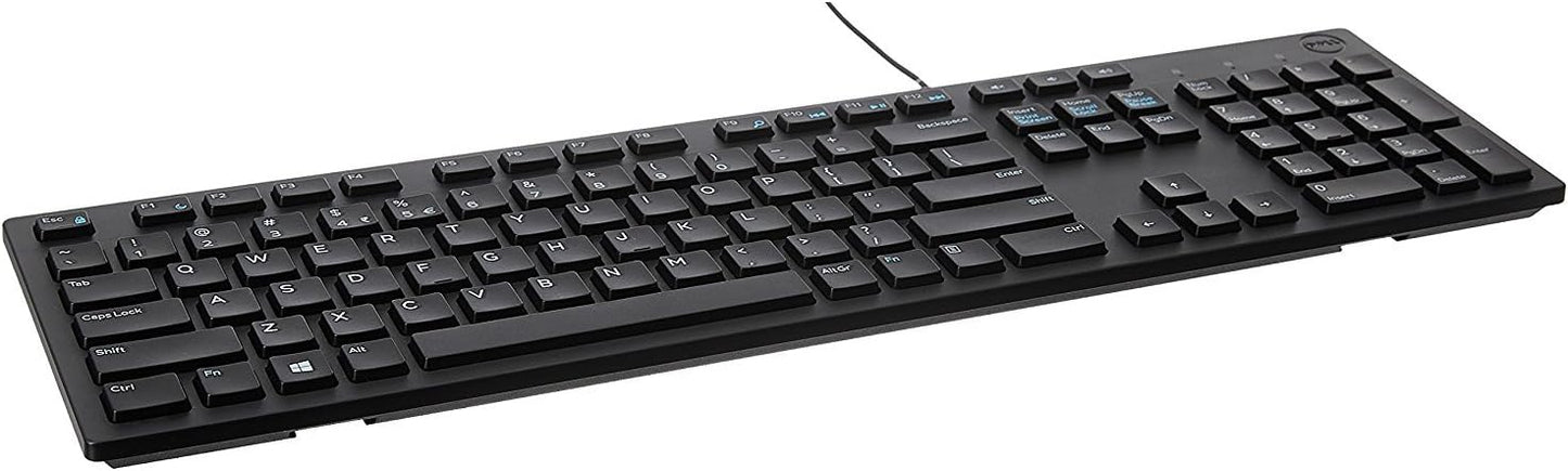 Dell 580-ADMT KB216 Wired Keyboard - Black, Chiclet Keys