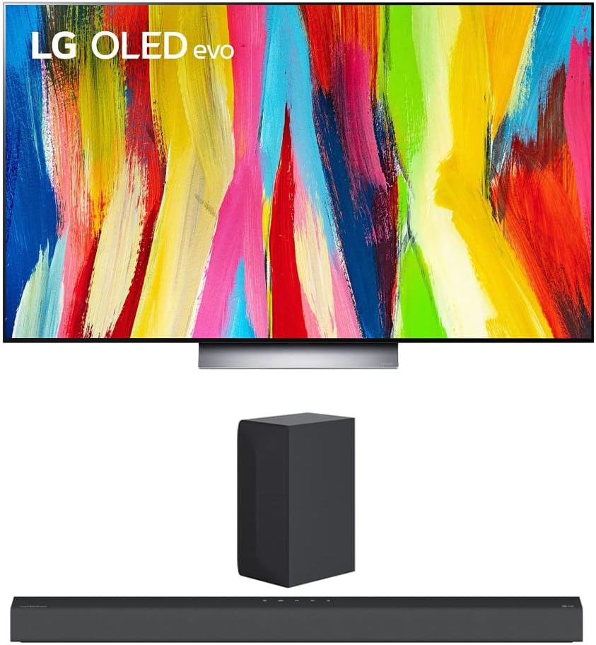 LG E65LGOLED55C2PUA 55-Inch 4K Smart OLED TV Bundle