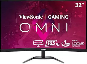 ViewSonic VX3268-PC-MHD-CR 32" Curved 165Hz Gaming Monitor Renewed