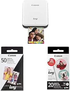Canon Ivy Mini Bluetooth Photo Printer Bundle