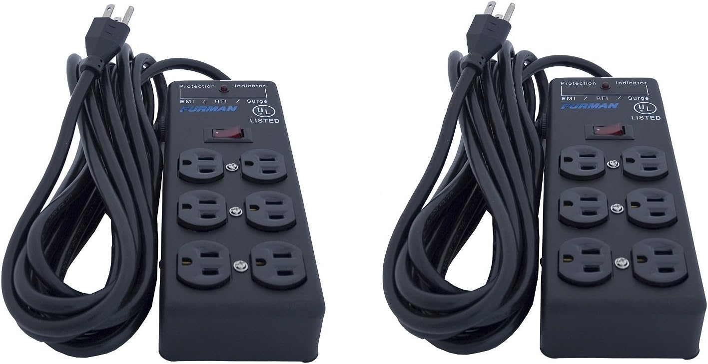 Furman SS6B Surge Protector 6-Outlet 2-Pack