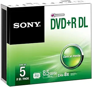 Sony 5DPR85SS 8.5GB DVD+R DL 5-Pack — main product image
