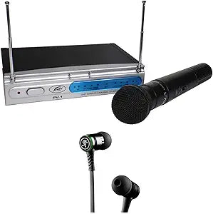 Peavey PV-1 V1 HH Wireless Microphone + Mackie Earbuds