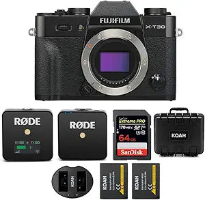 Fujifilm X-T30 Mirrorless Camera Bundle with Rode Mic