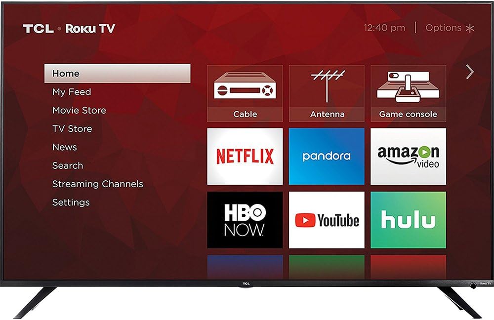 TCL 65R617 65-Inch 4K Roku Smart TV Bundle