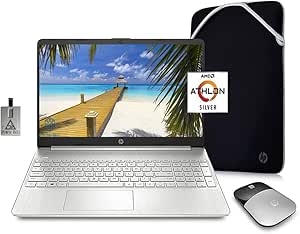 HP 15.6'' HD Laptop AMD Athlon 8GB RAM 128GB SSD — main product image