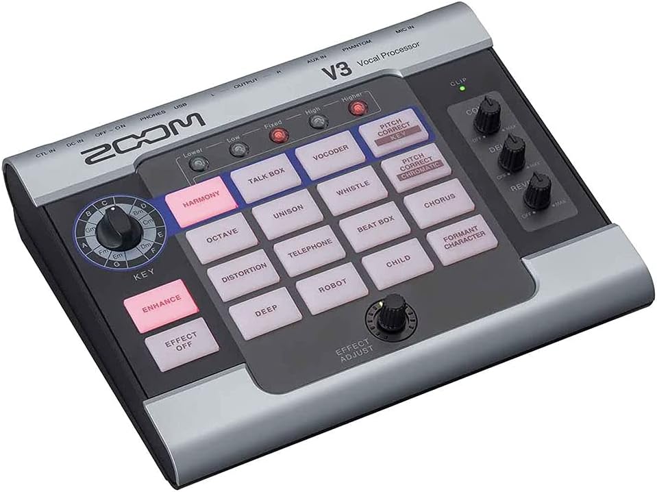 Zoom V3 Vocal Processor Pedal Harmony Effects