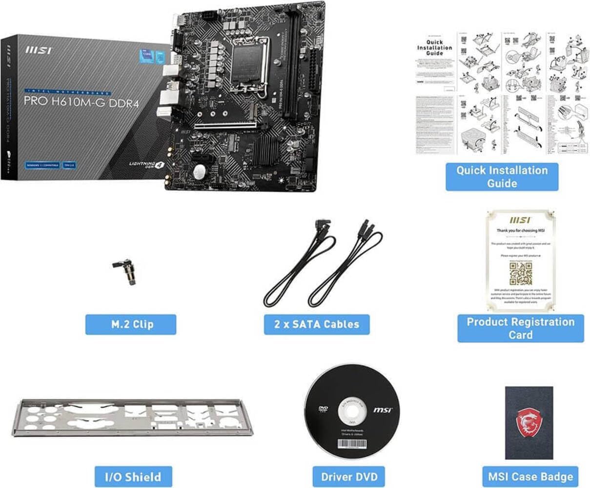 MSI H610M-G DDR4 PRO Series Intel Motherboard