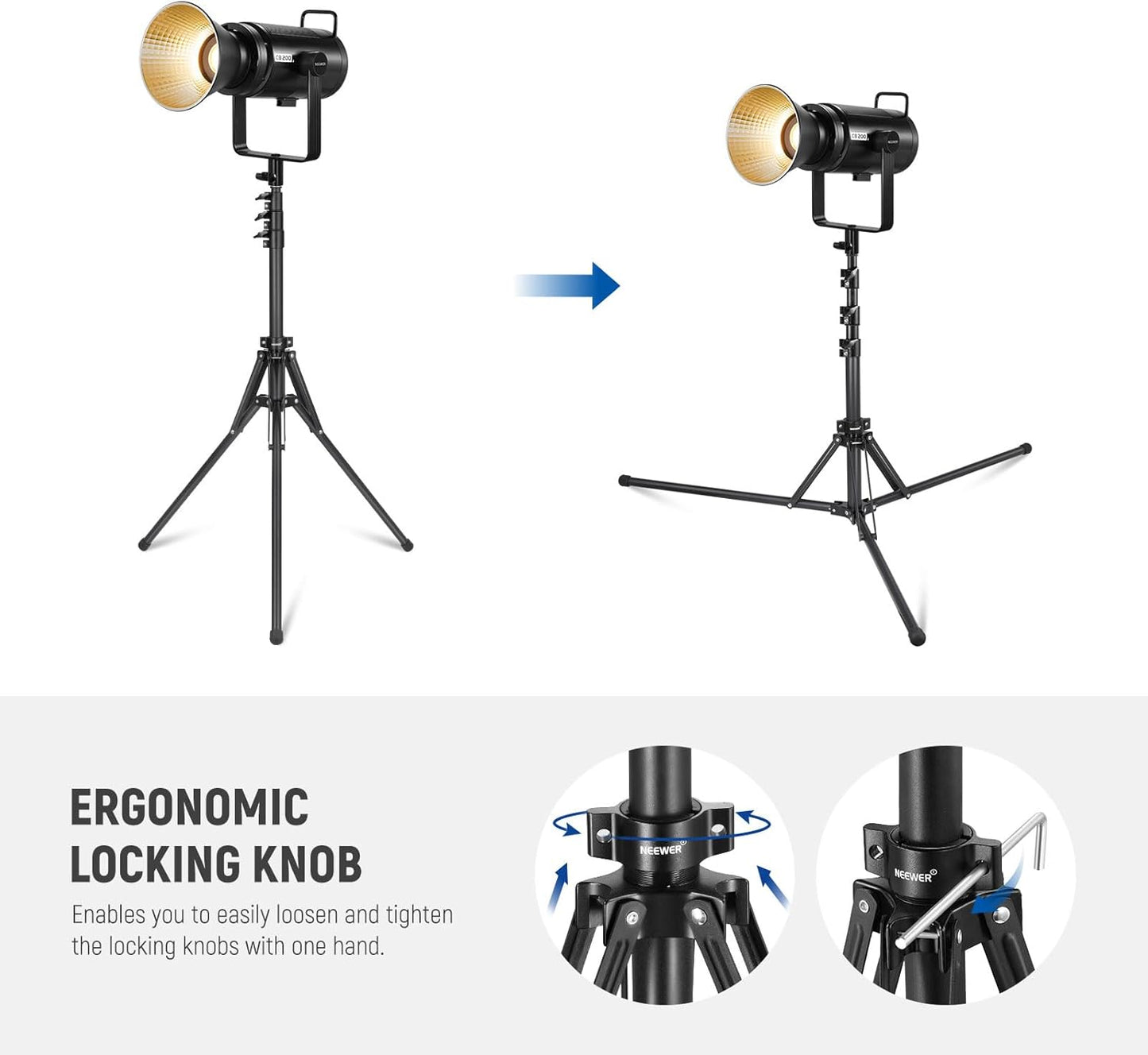 Neewer ST178R 70" Metal Photography Light Stand Tripod