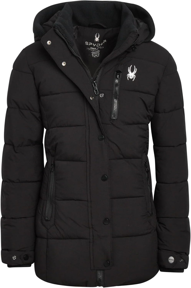 Spyder Conquer Long Length Puffer Jacket Girls 7-16 — main product image