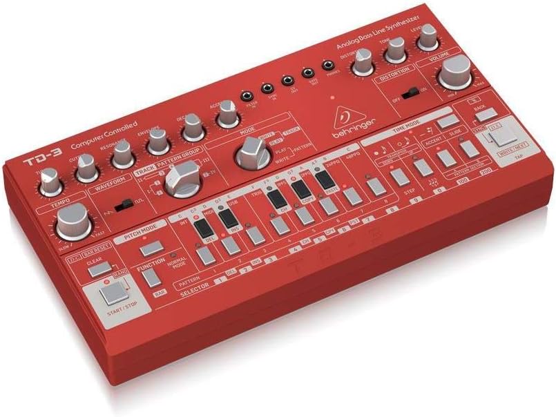 Behringer TD-3-RD Analog Bass Line Synthesizer - Red