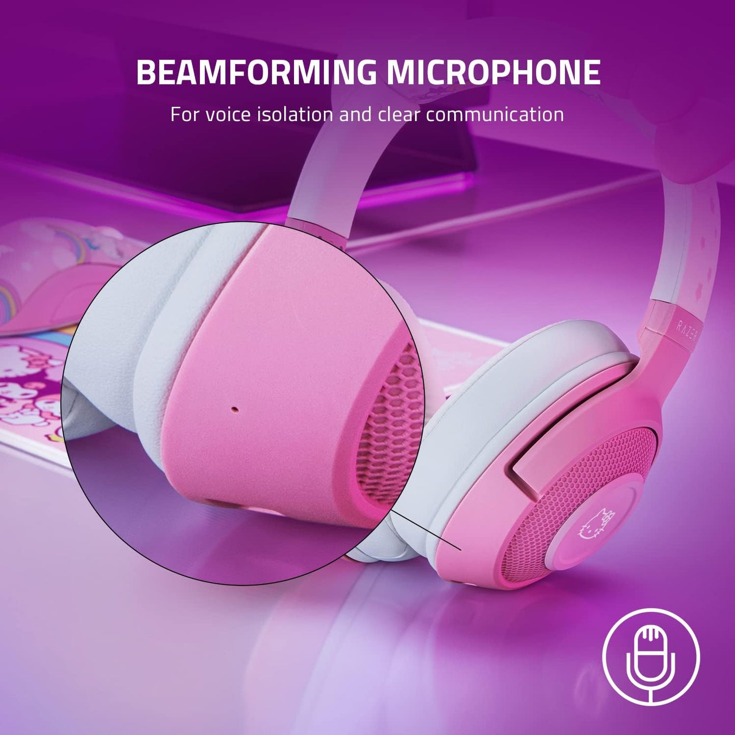 Razer Kraken BT Headset Hello Kitty Edition Low Latency