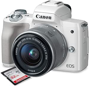 Canon EOS M50 Mirrorless Camera 15-45mm Lens Bundle