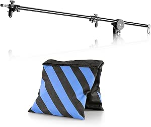 Neewer 30"-75" Boom Arm - Reflector, LED Light, Sandbag Kit