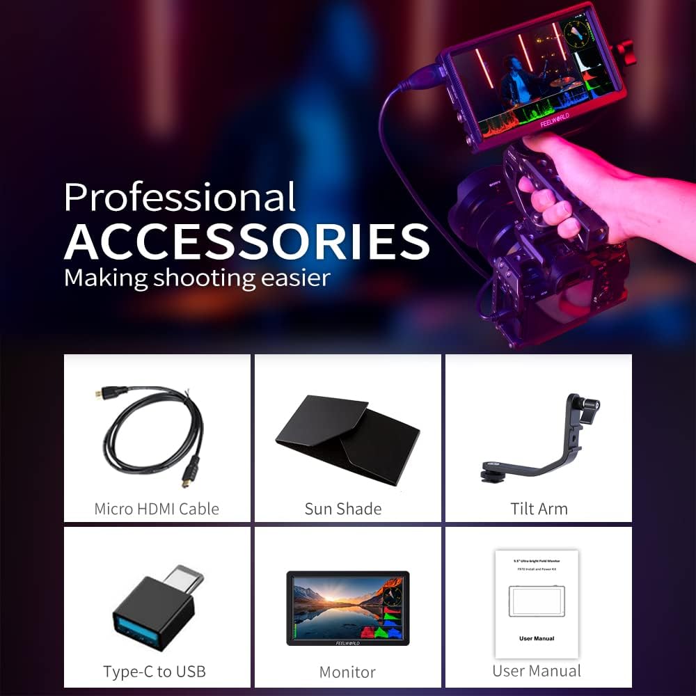 FEELWORLD FW568S 6" SDI 4K HDMI Camera Monitor