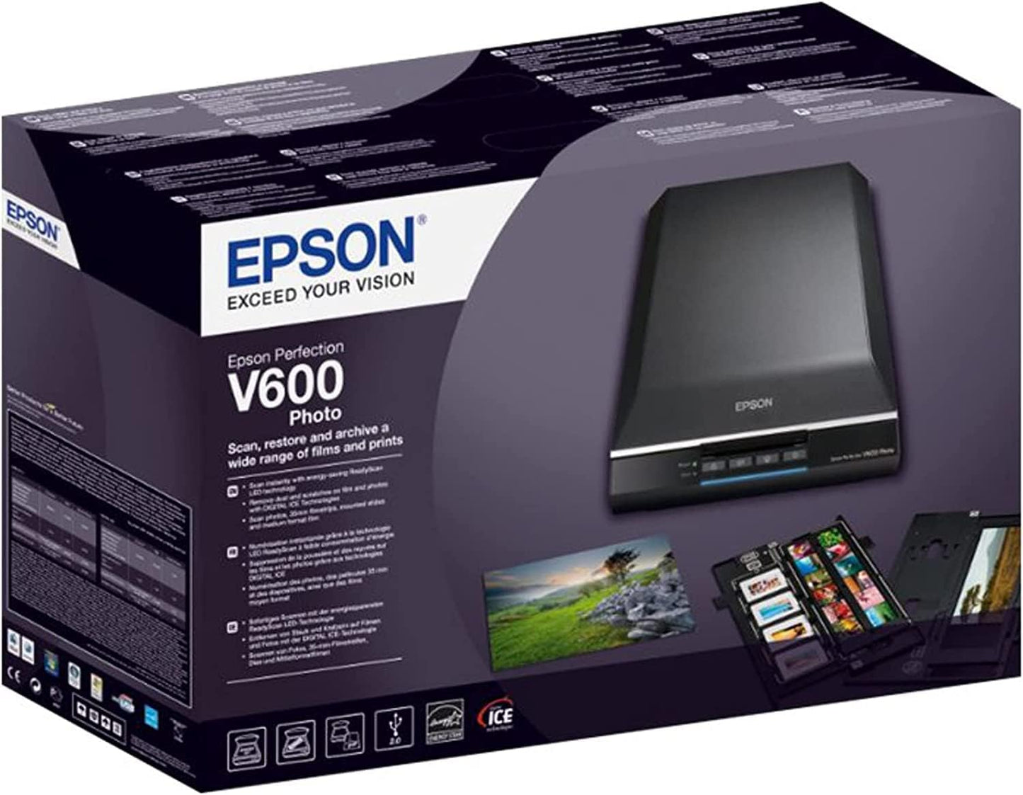 Epson V600 Perfection Photo Scanner, 6400 dpi, USB