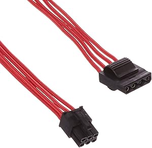 Corsair CP-8920195 Red Sleeved Peripheral Cable - Premium PSU — main product image
