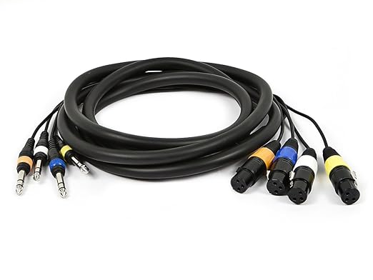 Monoprice 108761 4-Channel TRS to XLR Snake Cable