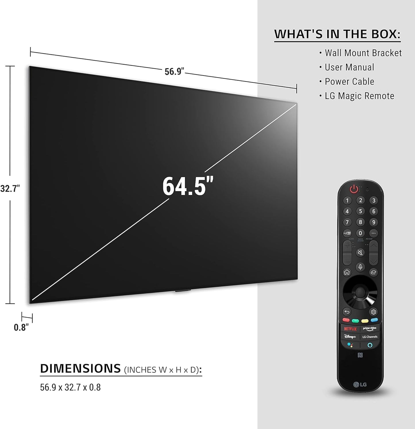 LG OLED65G1 65" 4K Smart OLED evo TV Alexa