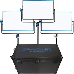 Dracast DRLK3SILQ1000B Silq Bi-Color LED Light Kit, Blue