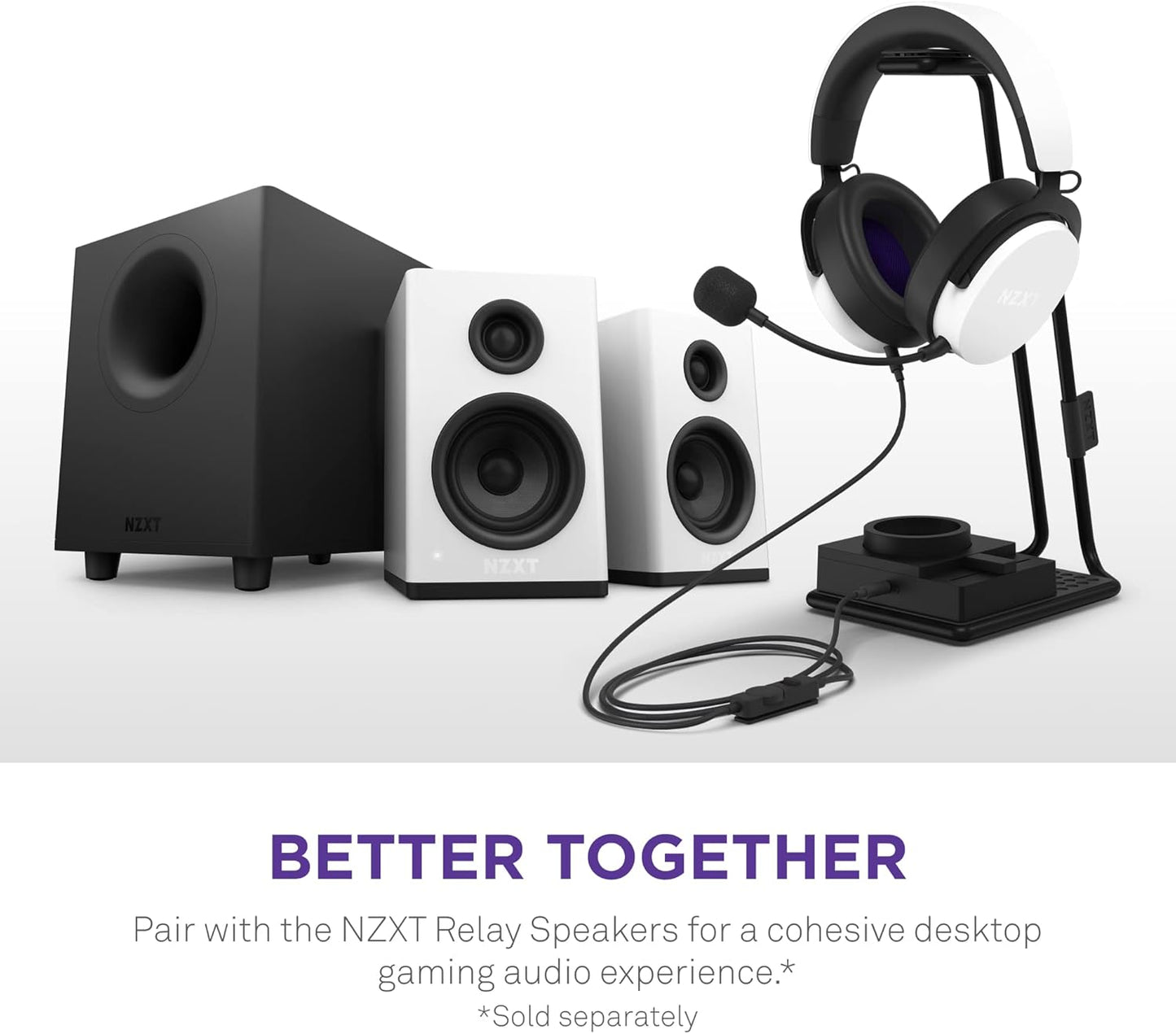 NZXT AP-SUB80-US Relay PC Gaming Subwoofer - Powerful Bass