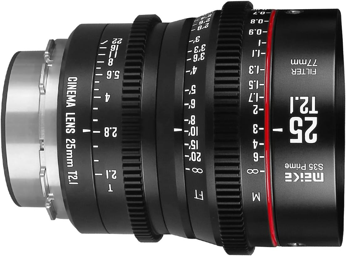 Meike 25mm T2.1 S35 Wide Angle Prime Cinema Lens