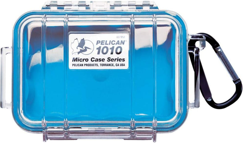 Pelican 1010-026-100 Micro Case - Blue/Clear - Waterproof — main product image