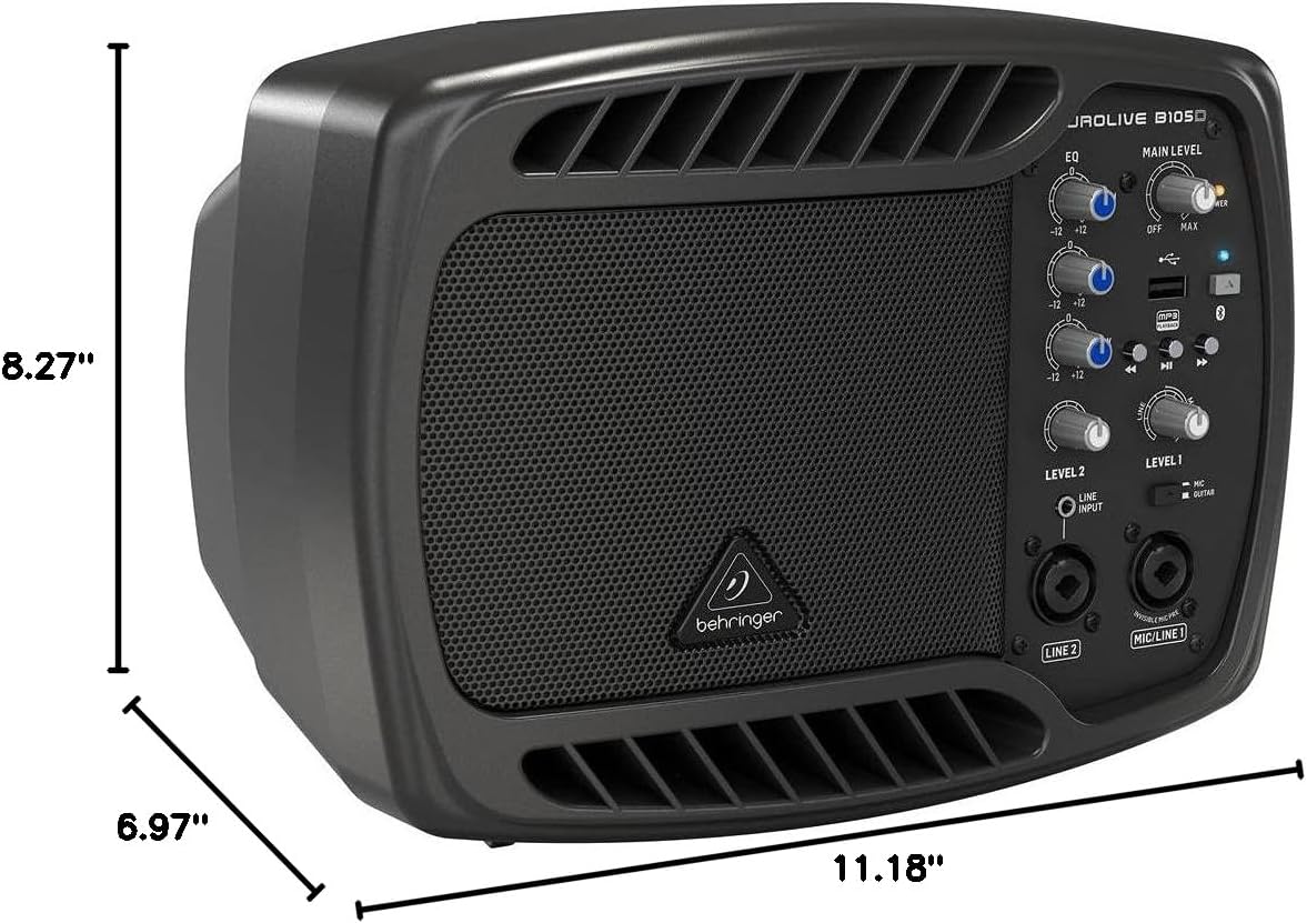 Behringer B105D 50W Powered Monitor Speaker Bluetooth MP3