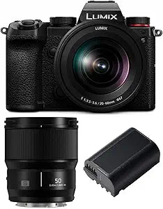 Panasonic LUMIX S5 Mirrorless Camera + 50mm Lens & Battery Bundle