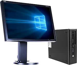 HP EliteDesk 400G1 Small Form Business Desktop + 22in LCD (Renewed)