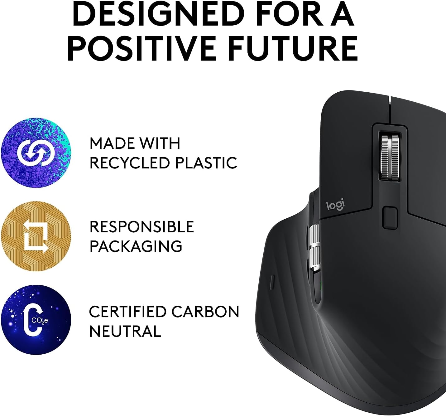 Logitech 910-006556 MX Master 3S Wireless Mouse Black