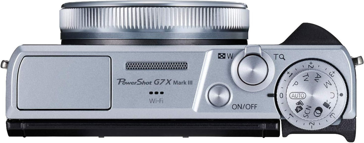 Canon 3638C003AA PowerShot G7 X Mark III Silver Camera