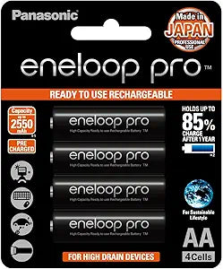 Panasonic BK-3HCCE/4BT Eneloop Pro AA Rechargeable Batteries