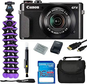 Canon G7x mark ii PowerShot Camera Bundle Tripod