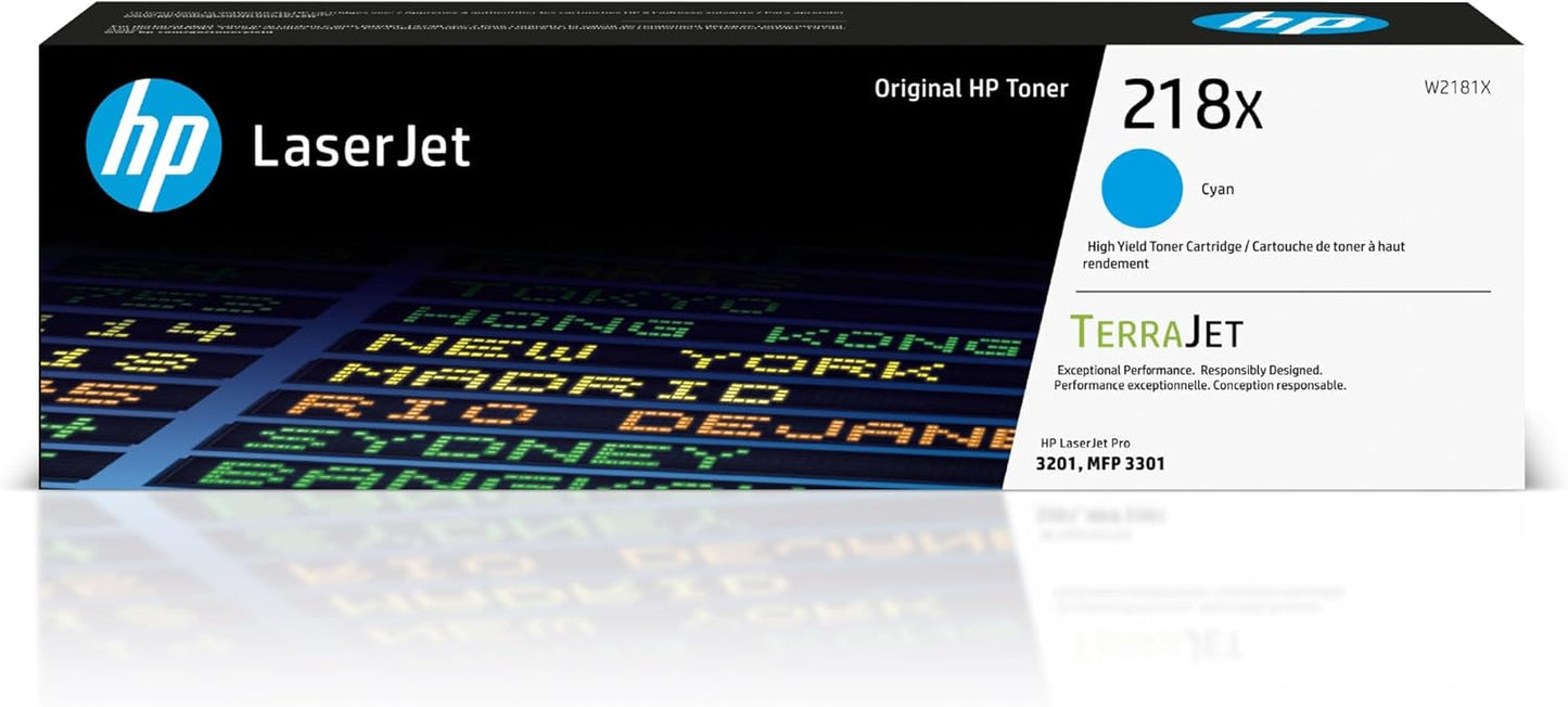 HP W2181X 218X Cyan High-Yield Toner Cartridge
