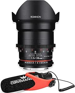 Rokinon 35mm T1.5 Cine Sony E-Mount Lens with Microphone