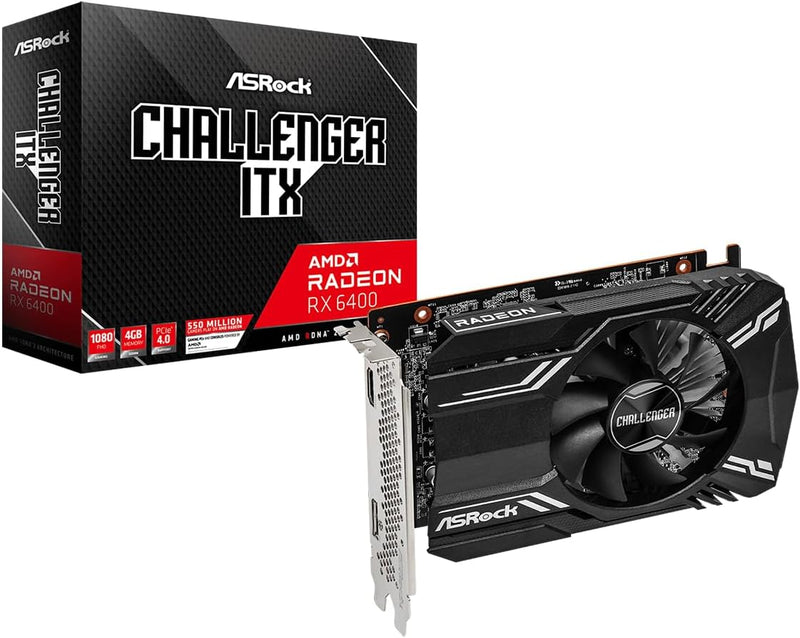 ASRock RX6400 CLI 4G Radeon Graphics Card — main product image