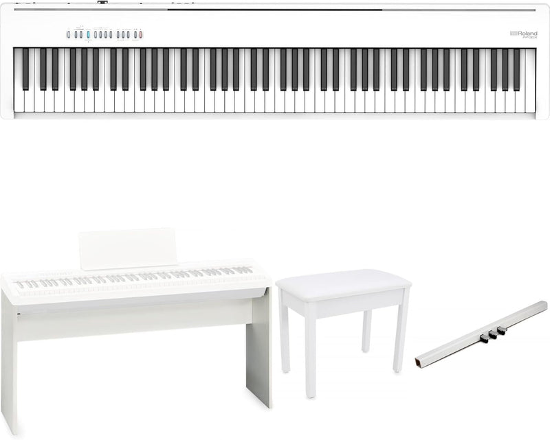 Roland FP-30X Digital Piano with Speakers White Home Bundle — main product image
