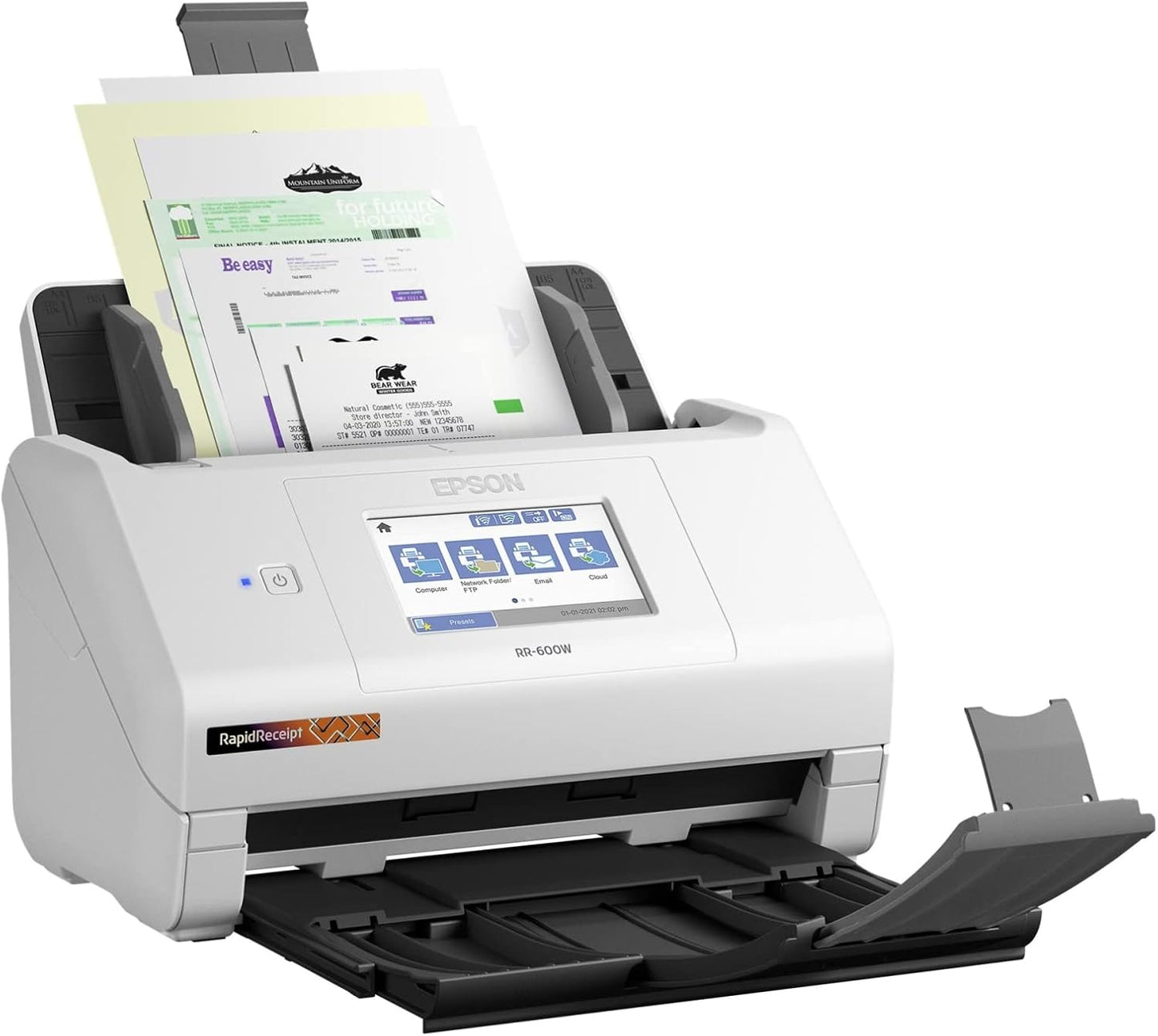 Epson B11B258202 RapidReceipt RR-600W Wireless Desktop Scanner