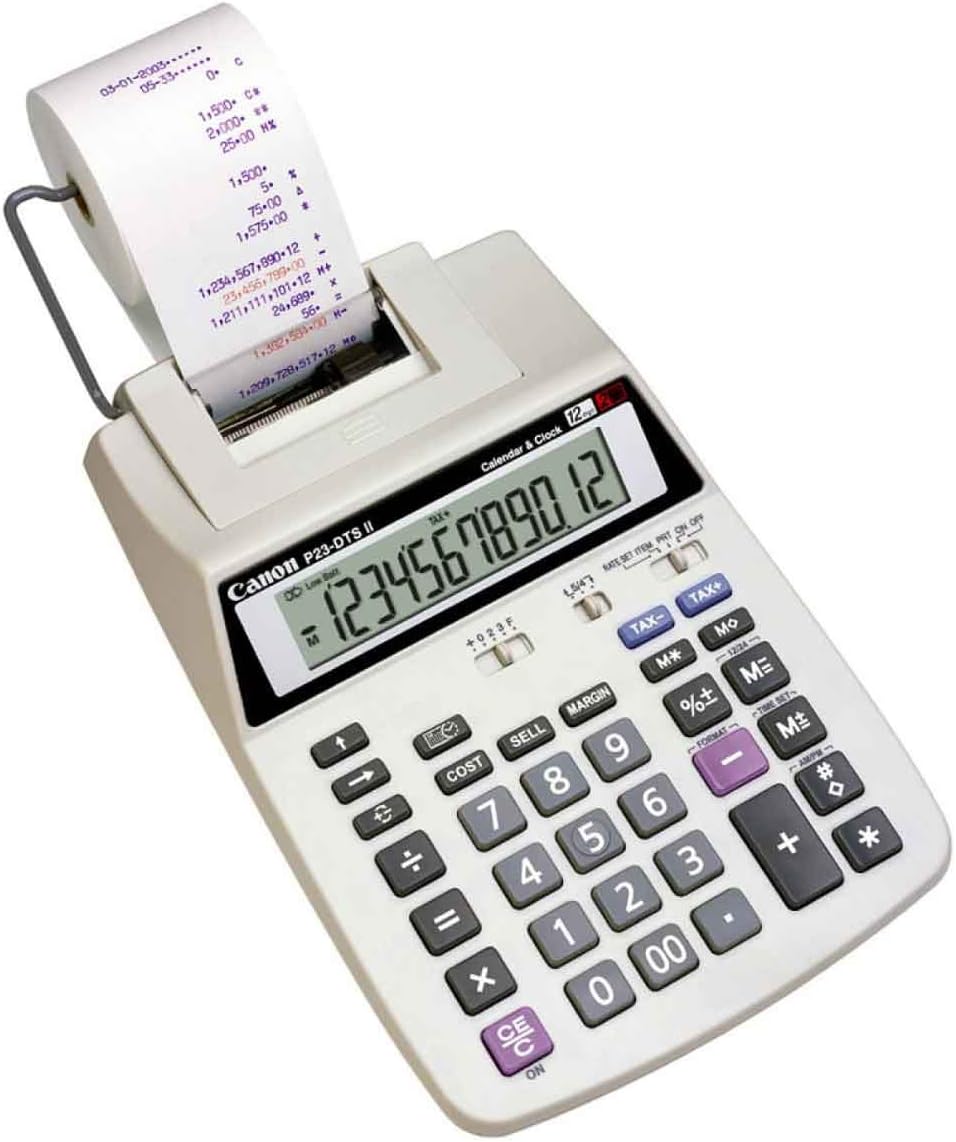 Canon P23-DH III 12-Digit 2-Color Printing Calculator