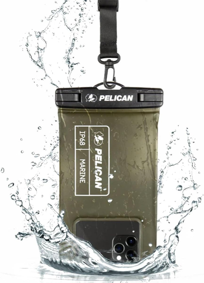 Pelican PP043304 Marine Waterproof Floating Phone Pouch Olive — main product image