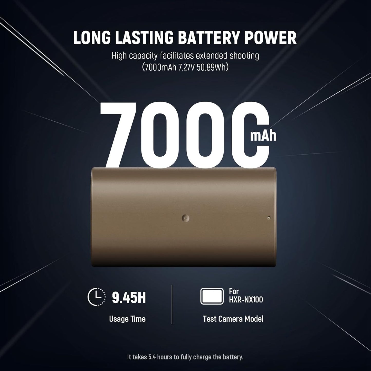 Neewer 10104190 NP-F750 Battery: 7000mAh USB-C Charger