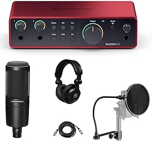 Focusrite Scarlett 2i2 4th Gen Recording Bundle