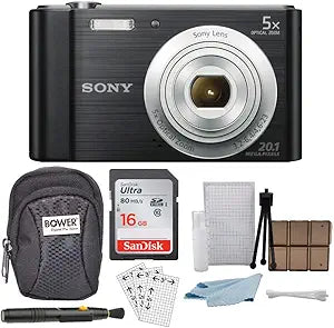 Sony W800 Cyber-Shot Black Digital Camera Bundle — main product image