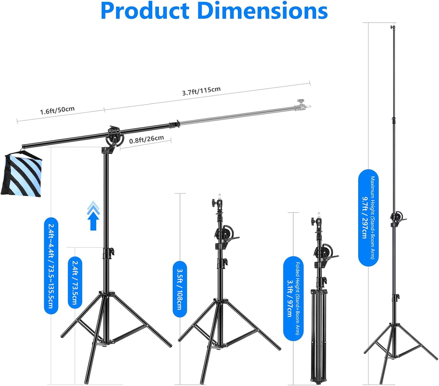 Neewer 10100517 Photography Light Stand with Boom