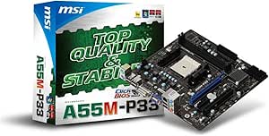MSI A55M-P33 FM1 Micro ATX Motherboard Renewed