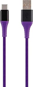 Monoprice 138323 USB-C to USB-A Charge Cable 6ft Purple — main product image