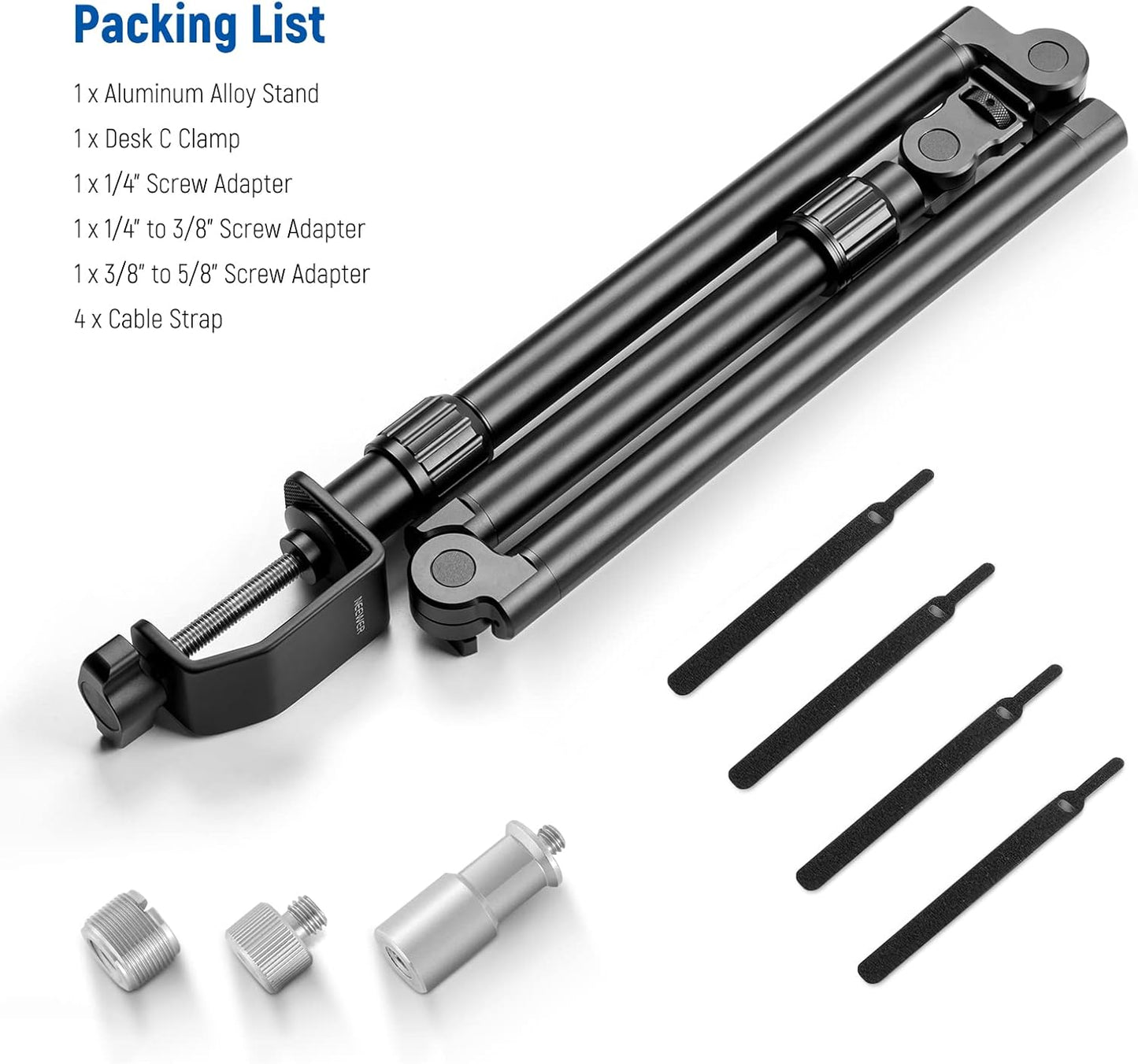 Neewer 10101599 Webcam Stand C Clamp 35.4" Aluminum