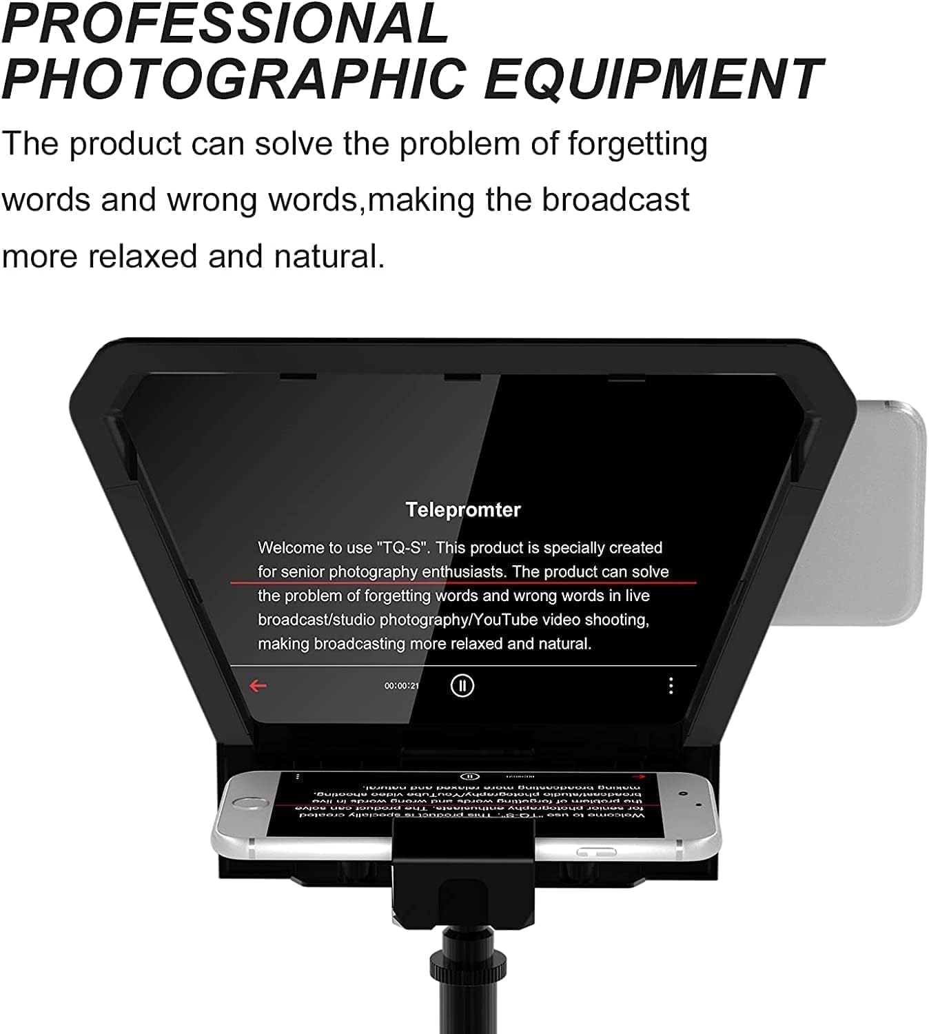 GVM Teleprompter Portable with iOS/Android APP & Remote