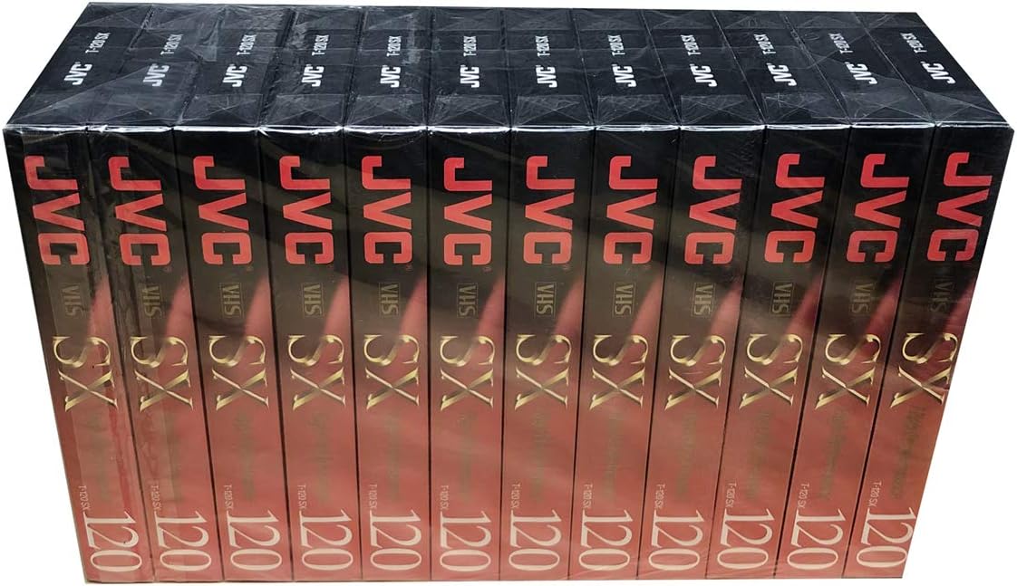 JVC 5267973 VHS Tape 12-Pack - High Performance Recordable